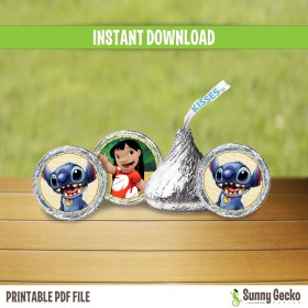 Lilo and Stitch Party Kisses Stickers